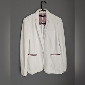 Tommy Hilfiger white linen button front Blazer size small